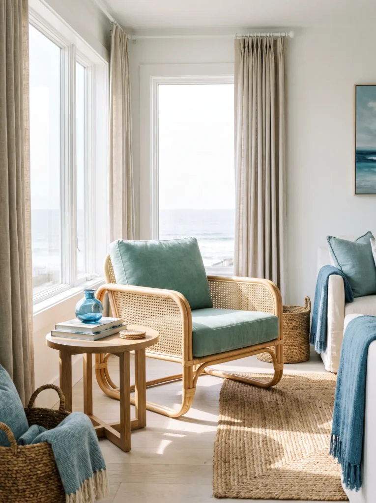 Rattan and wicker accent chairs