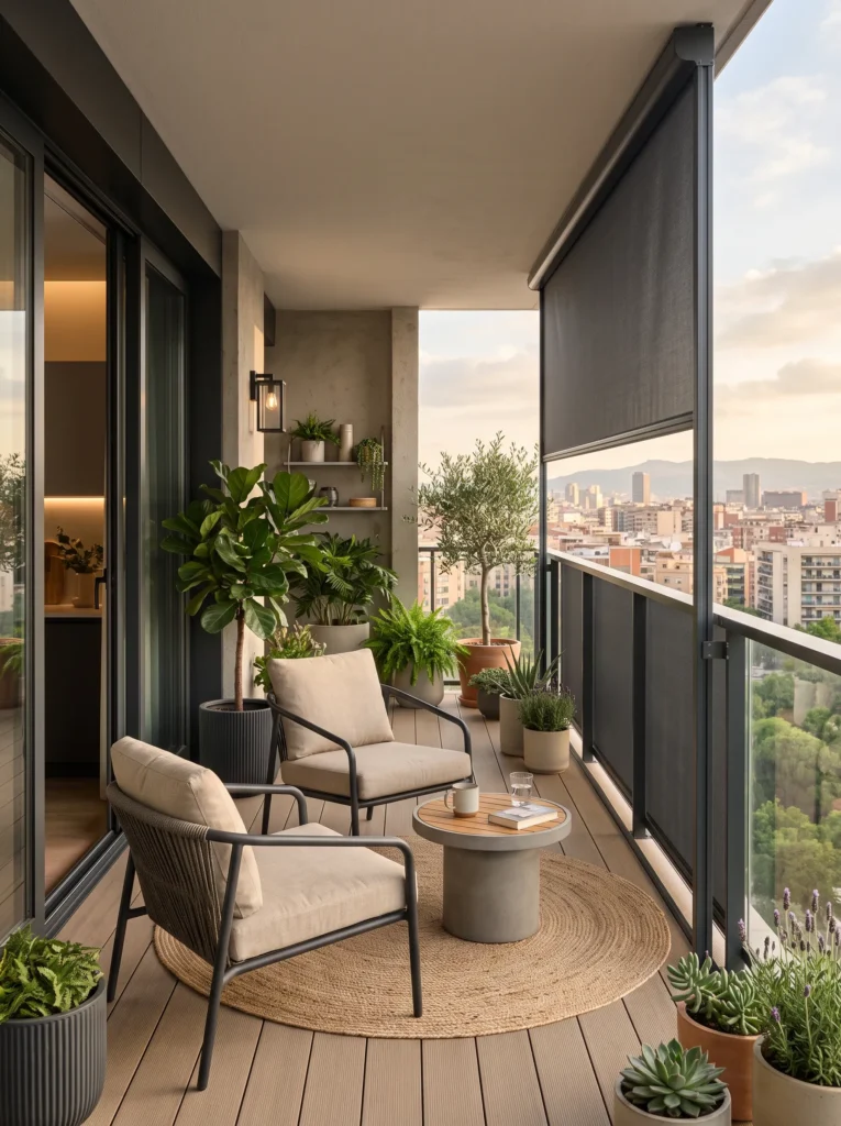 Retractable privacy screens