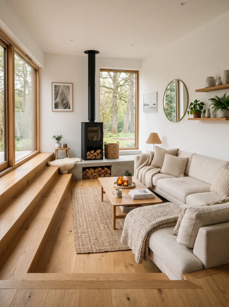 Scandinavian sunken living room