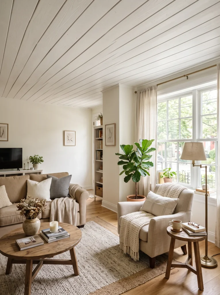Shiplap on the ceiling