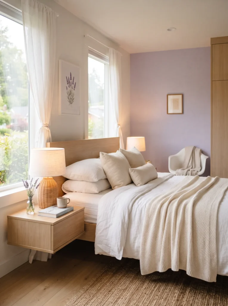 Soft lavender for a peaceful retreat