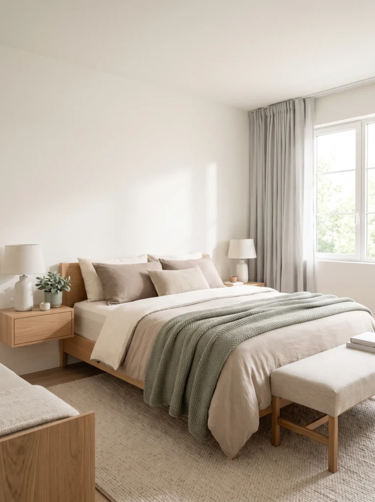 Start with a calming color palette