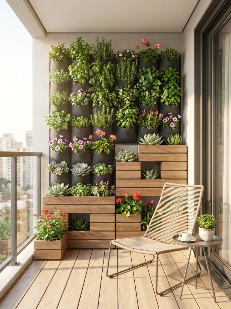 Start with a vertical garden wall