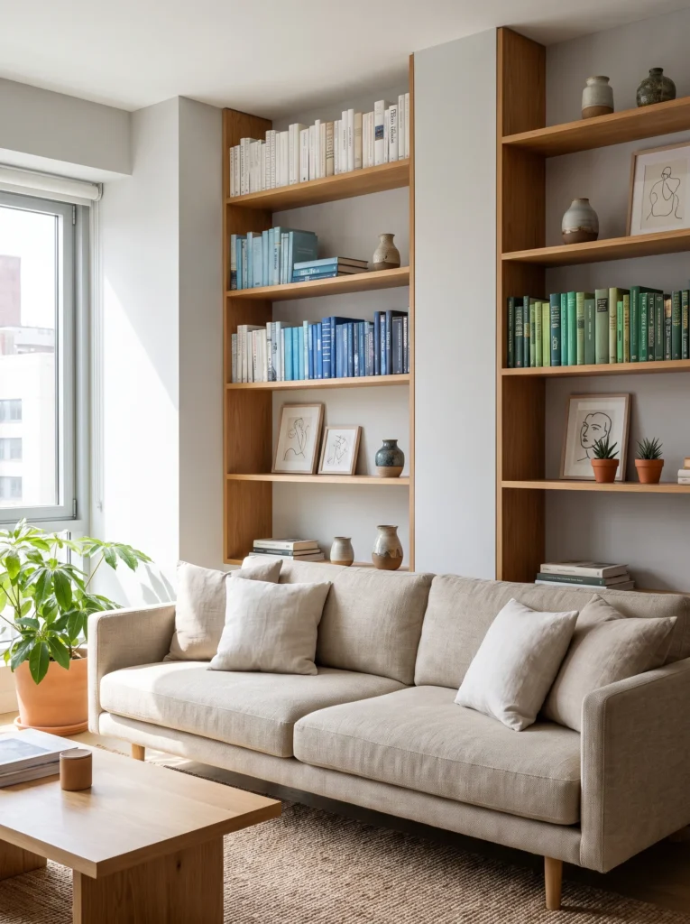 Style your shelves with intention