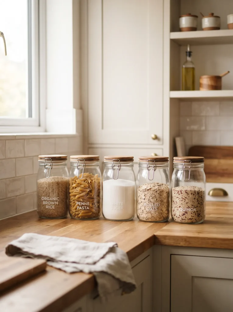Swap plastic containers for glass jars