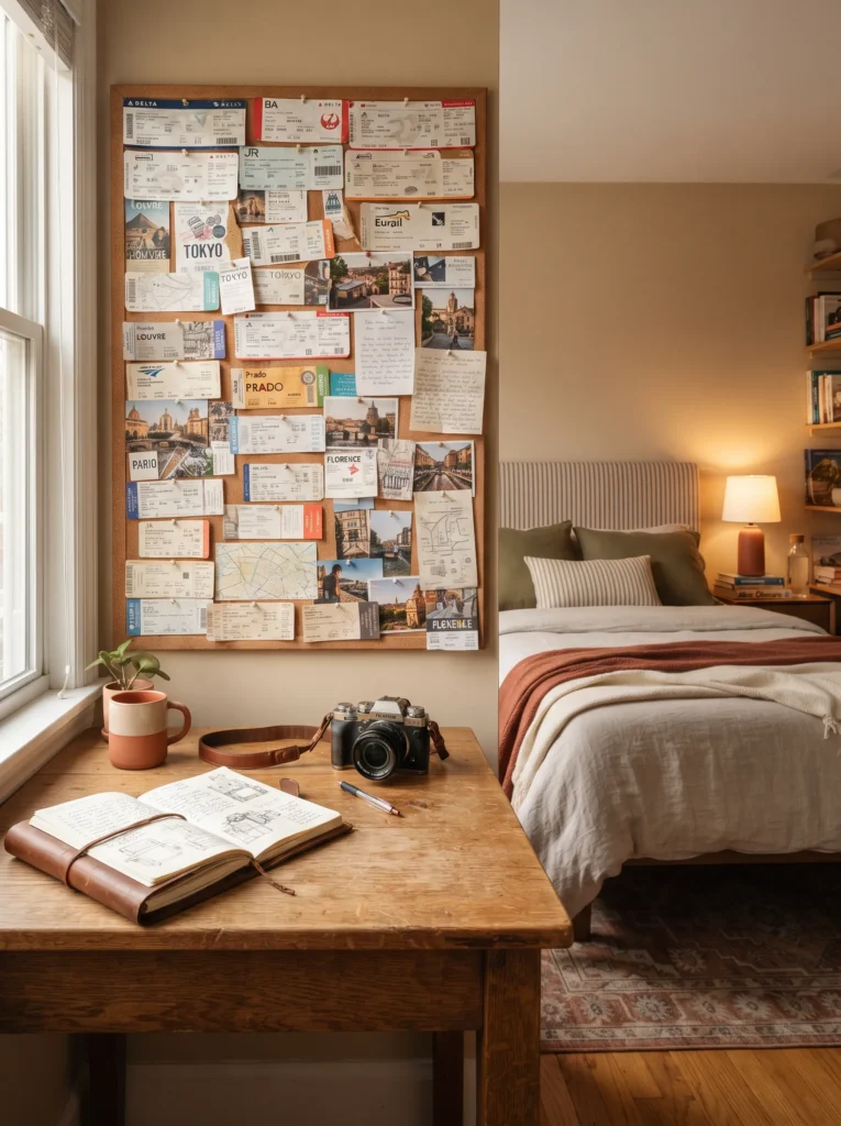 Ticket stub memory board