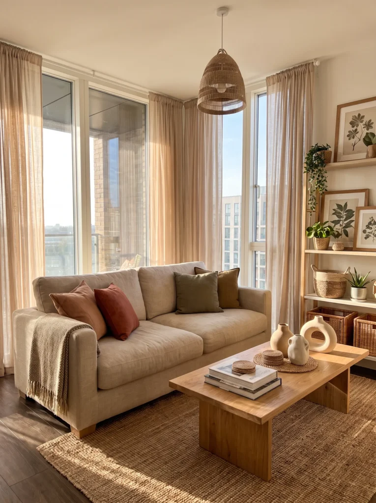 Try warm earth tones