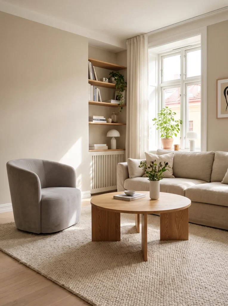 Try a round coffee table