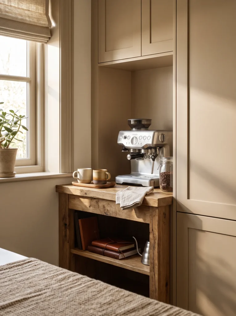 Turn a kitchen corner into a coffee nook