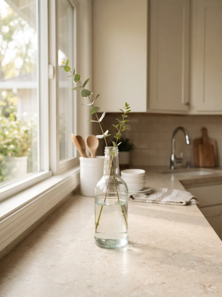 Use empty bottles as vases