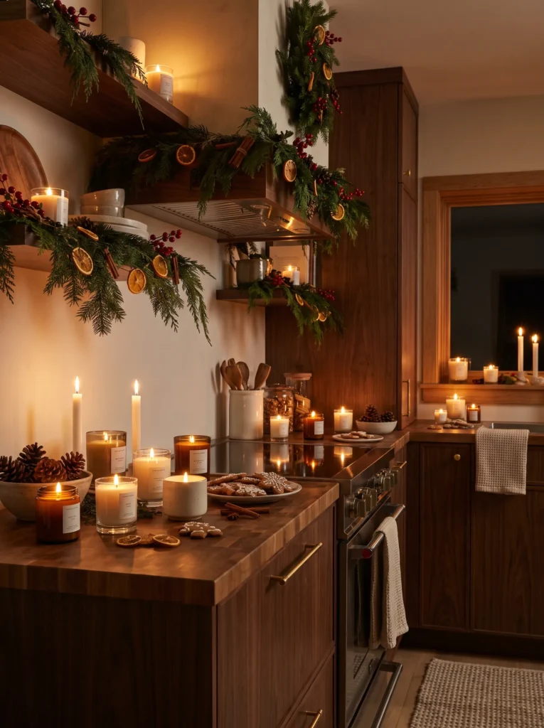 Use scented candles to set the mood
