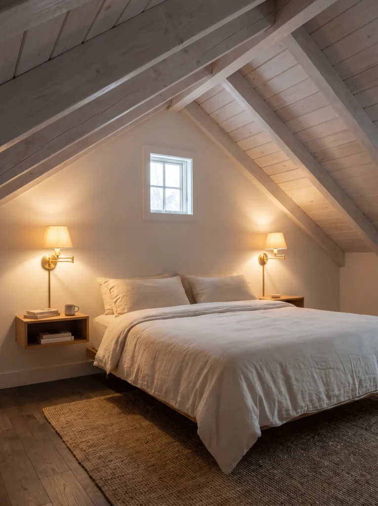 Use wall sconces instead of floor lamps