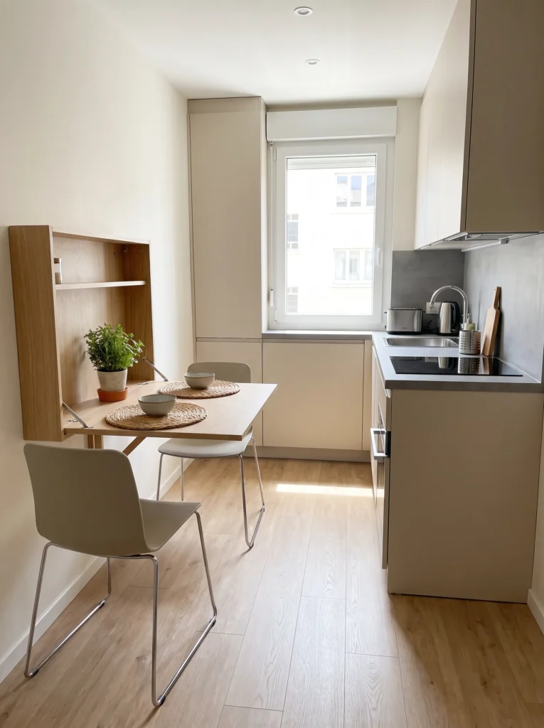 Use a fold down or extendable table