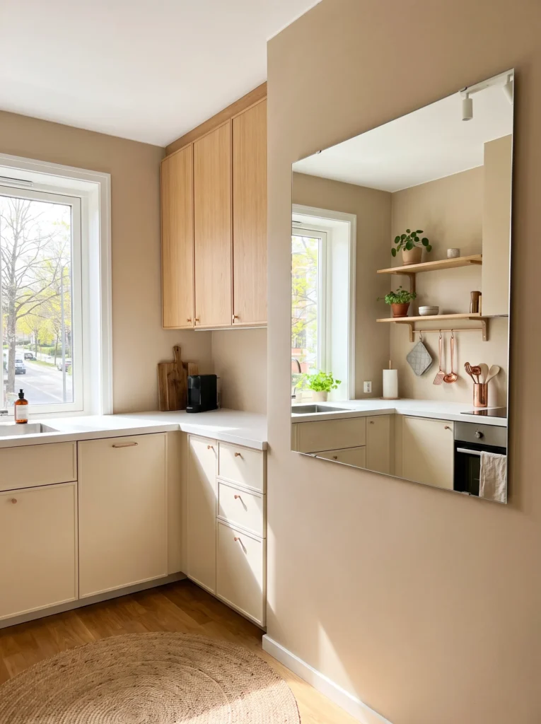 Use a mirror to bounce light around