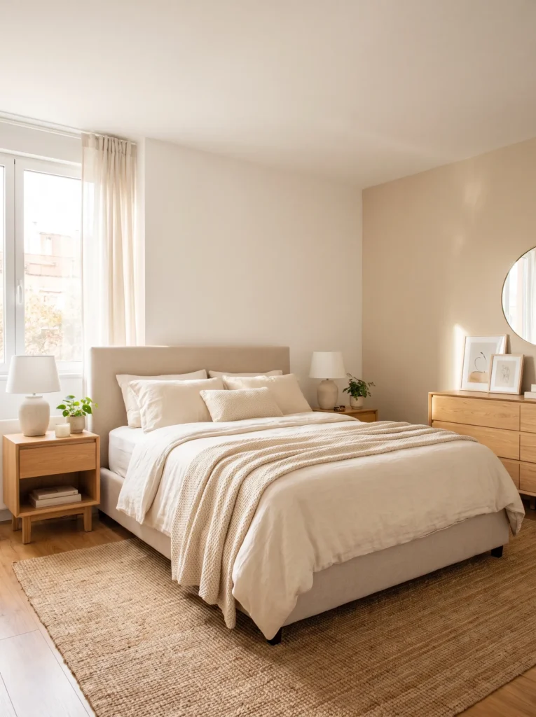 Use a soft, neutral base for walls