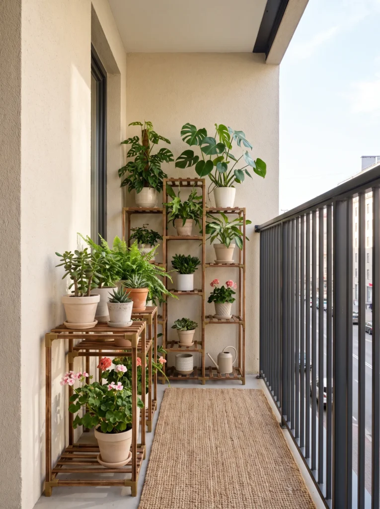 Use a tiered plant stand