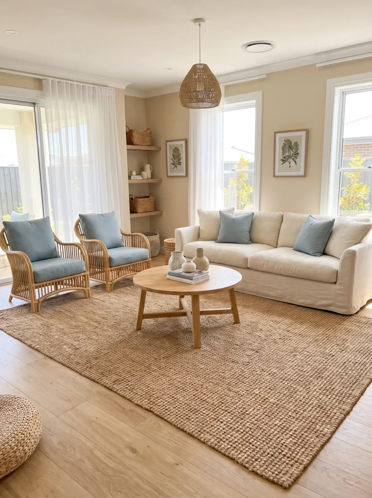 Woven jute or sisal area rugs