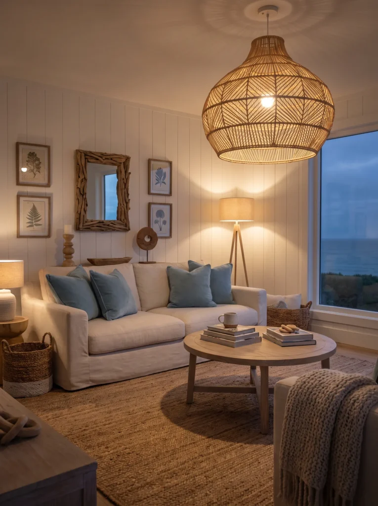 Woven pendant or rattan lighting