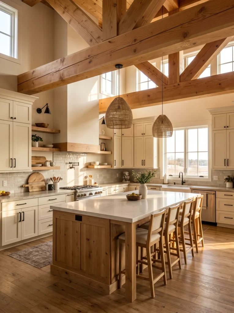 Add wood beams to the ceiling