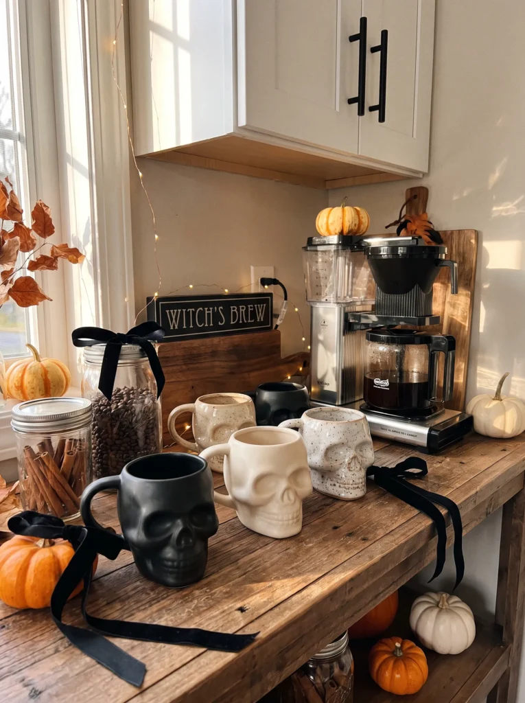 Bring in skull mugs for coffee or tea