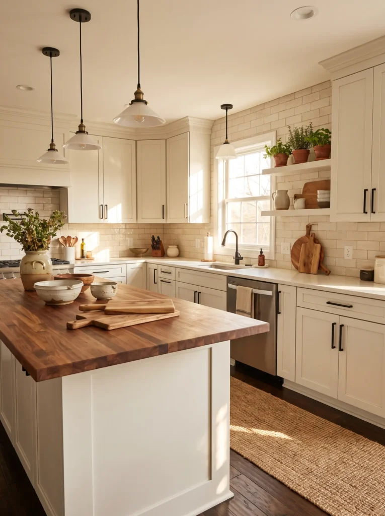 Bring in a butcher block countertop