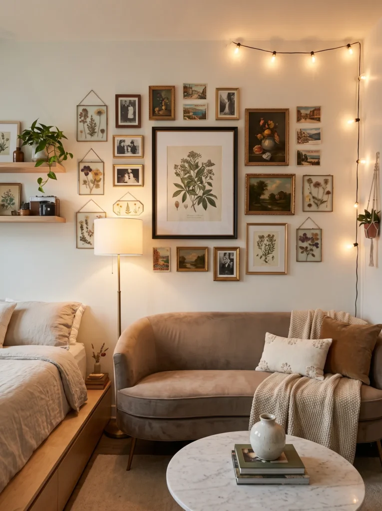 Build a gallery wall with personal pieces
