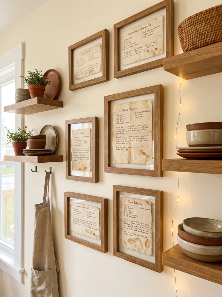 Framed family recipes