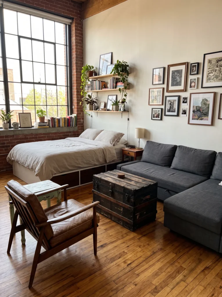 Layer in vintage or secondhand furniture