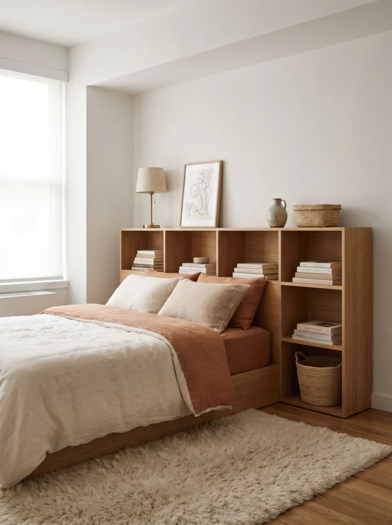 Pick a headboard that doubles as storage