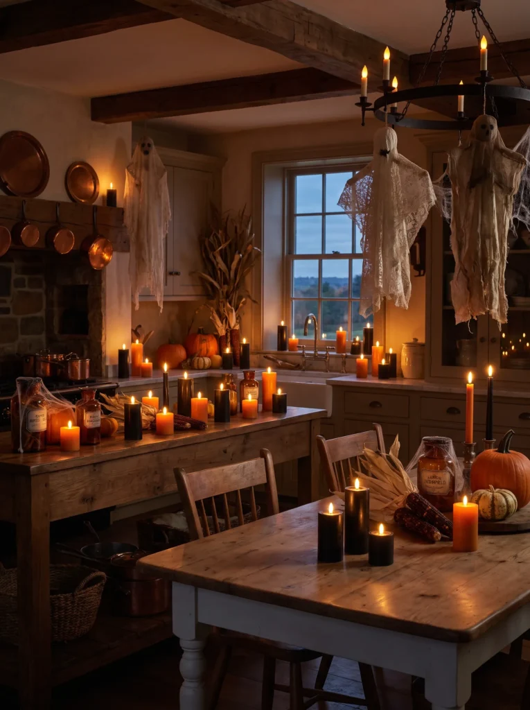 Set out flickering candles