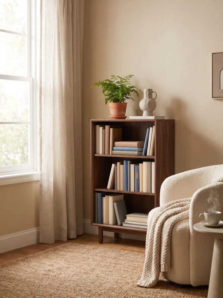 Set up a mini library shelf