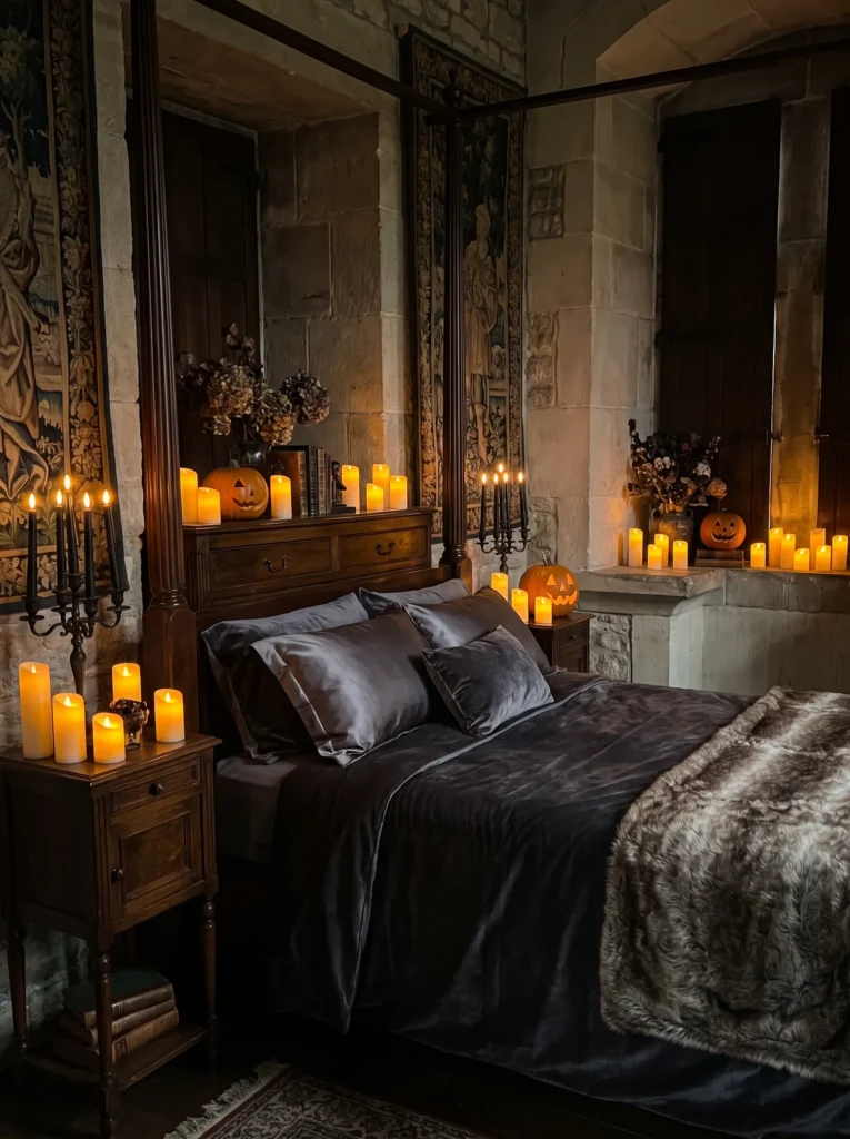 Set the mood with warm candlelight
