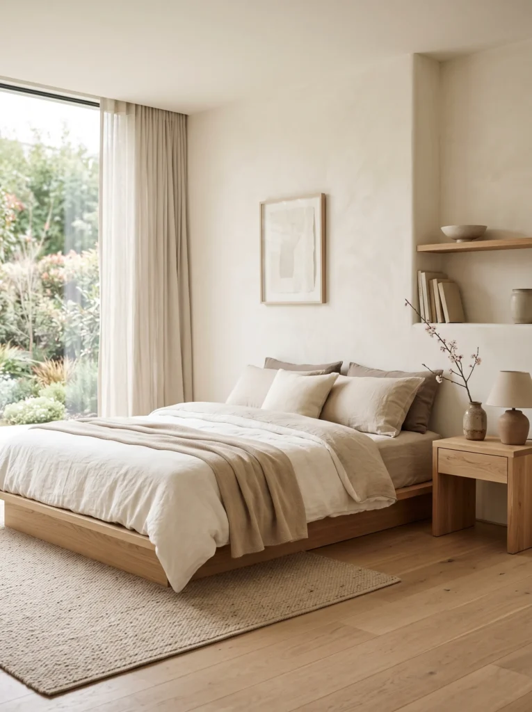 Stick to a warm neutral color palette