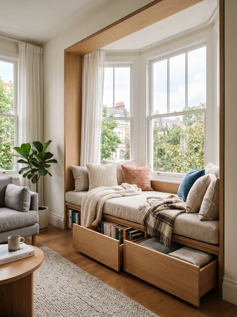 The apartment with a bump out window nook