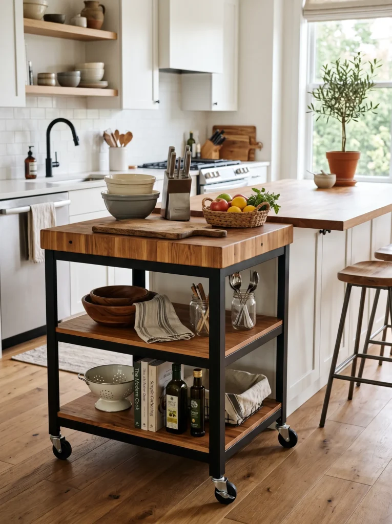 The classic butcher block cart
