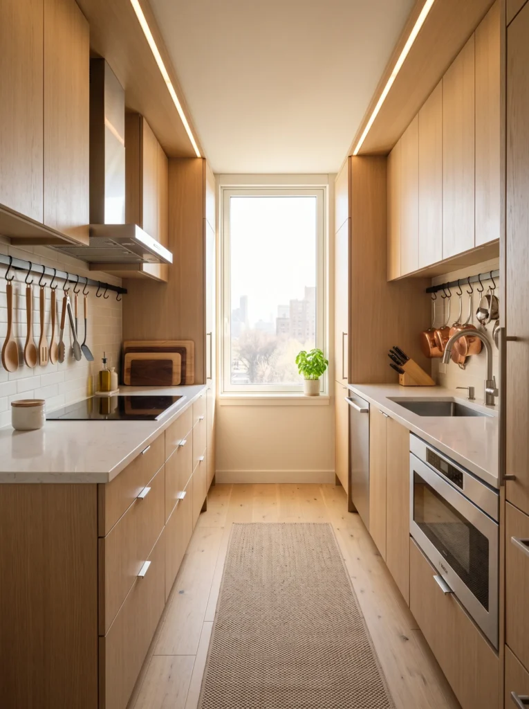 The galley kitchen apartment