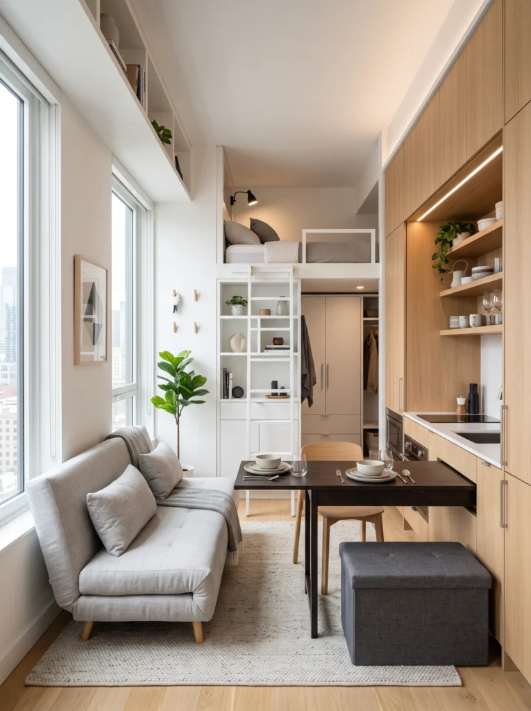 The micro studio under 400 square feet