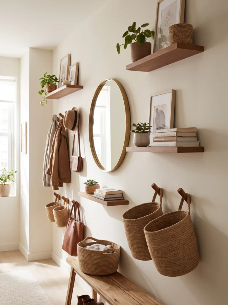 Turn a wall into a gallery of storage