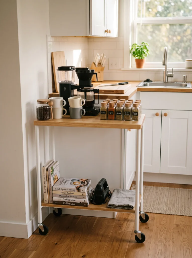 Two tier cart for small spaces