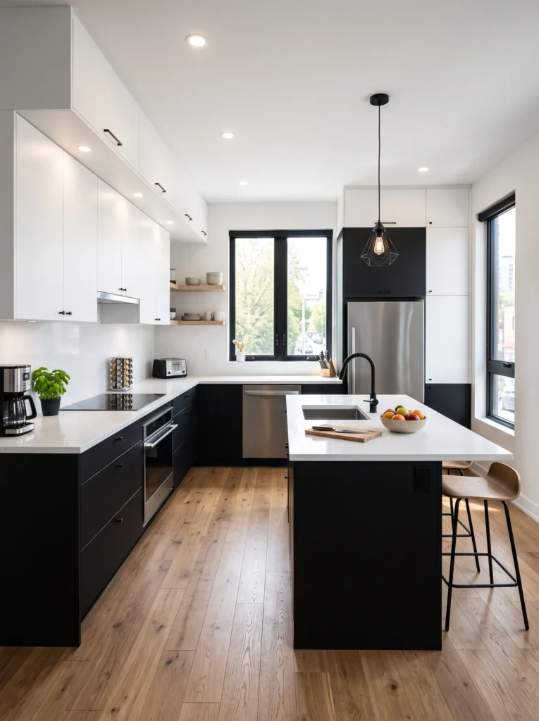 Two tone kitchen cabinets