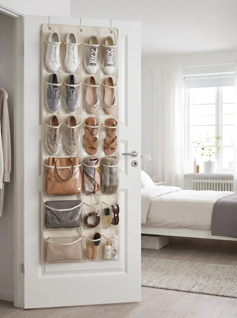 Use over the door organizers