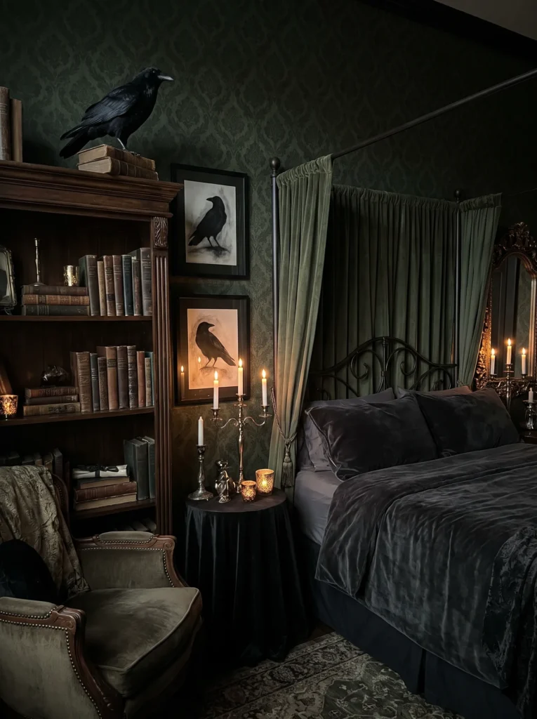 Use raven or crow accents