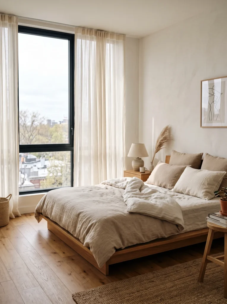 Use sheer or linen curtains