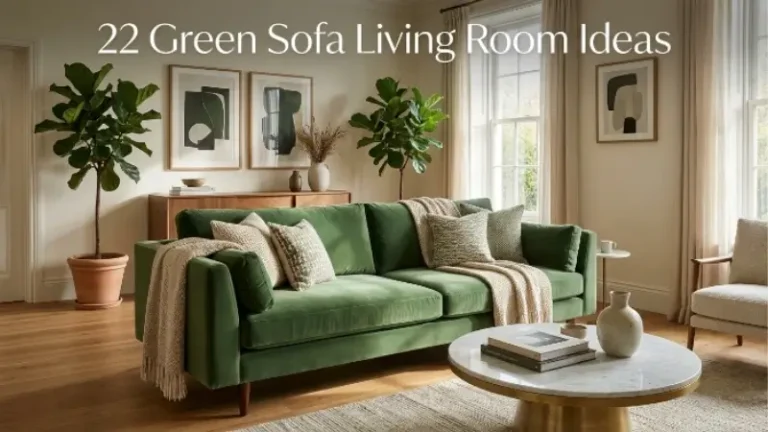 Green sofa living room ideas image