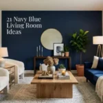 Navy blue living room ideas image
