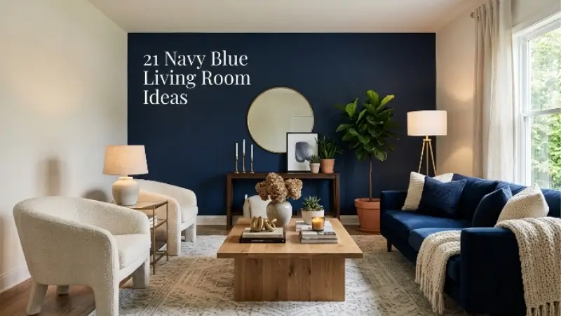 Navy blue living room ideas image