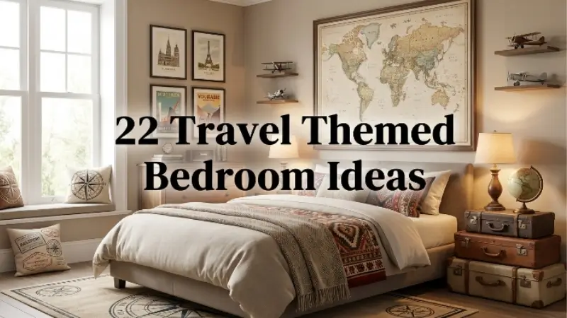 Travel themed bedroom ideas image