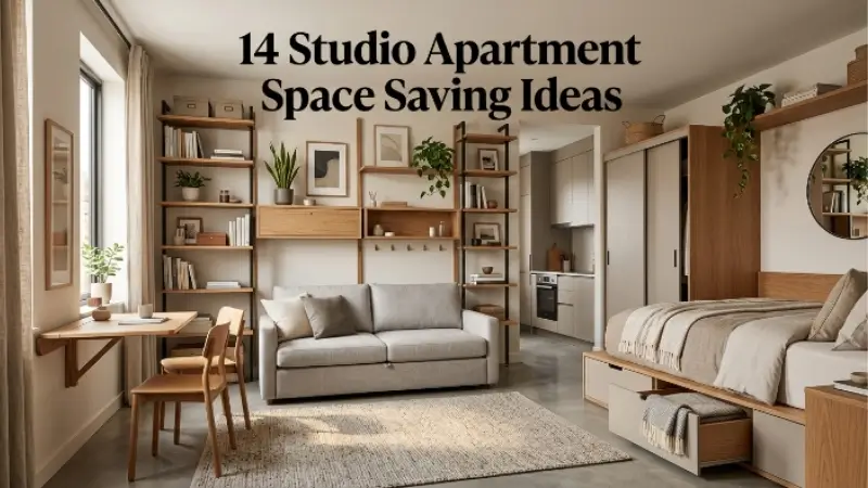 Studio apartment space saving ideas image
