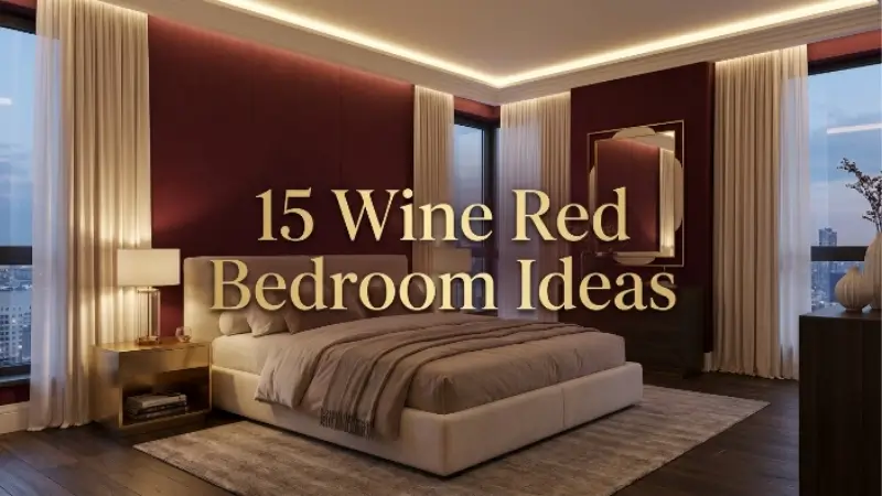 Wine red bedroom ideas image